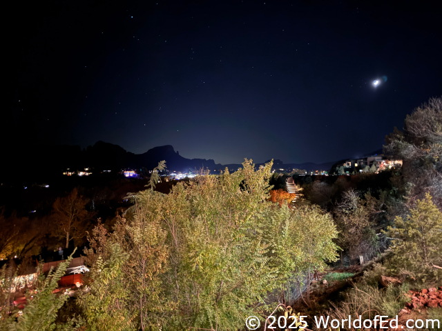 Looking south and a lot of light pollution.